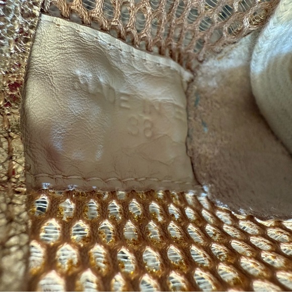 ucoline Gold Metallic Platform High Top Sneakers Italy Y2K sz38 - Picture 5 of 5